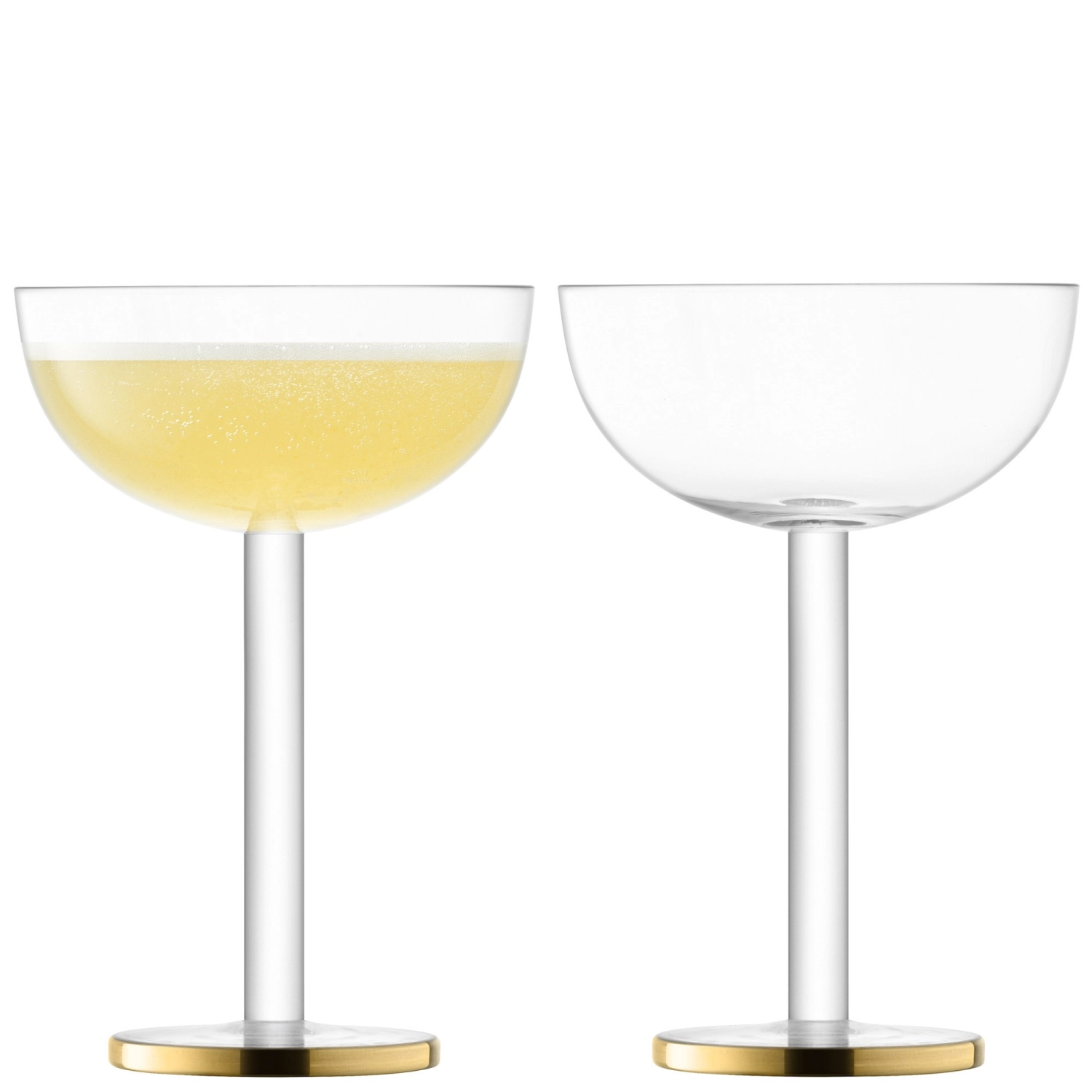 2er Set Luca Coupe Glas 200ml - gold