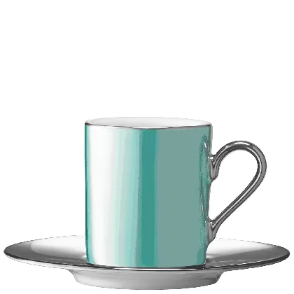 Palazzo Kaffeetasse und UT 100ml - meeresgrün platin