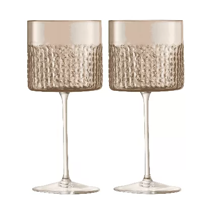 2er Set Wicker Weingläser 320ml Taupe