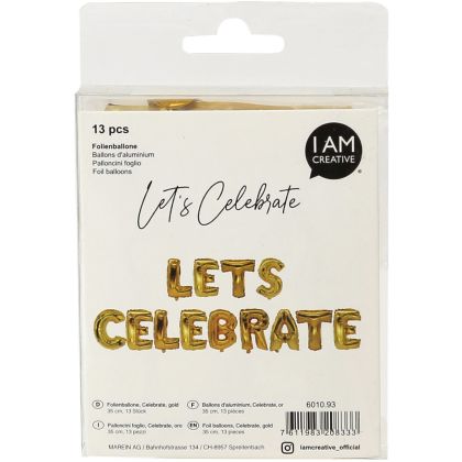 I AM CREA Folienballon, Celebrate 35cm