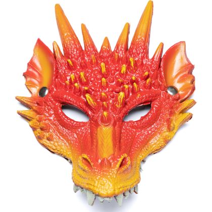 Maske Drachen orange