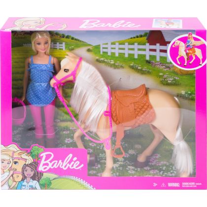 Barbie Pferd und Puppe