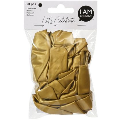 I AM CREA Luftballons, gold, metallic