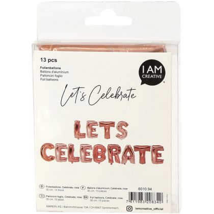 I AM CREA Folienballon, Celebrate, 35cm