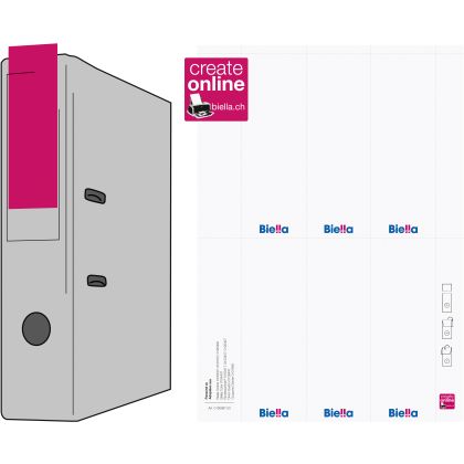 BIELLA    Rückenschild Ordner   51x145mm