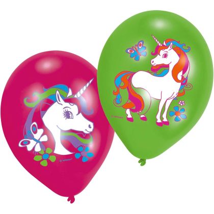 NEUTRAL   Latexballons Einhorn    6 Stk.