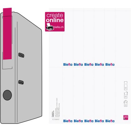 BIELLA    Rückenschild Ordner   27x145mm
