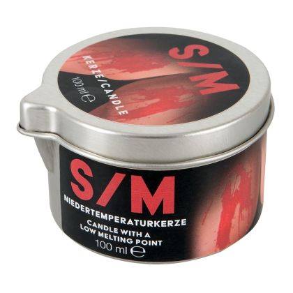 S/M Kerze rot Tiegel 100ml